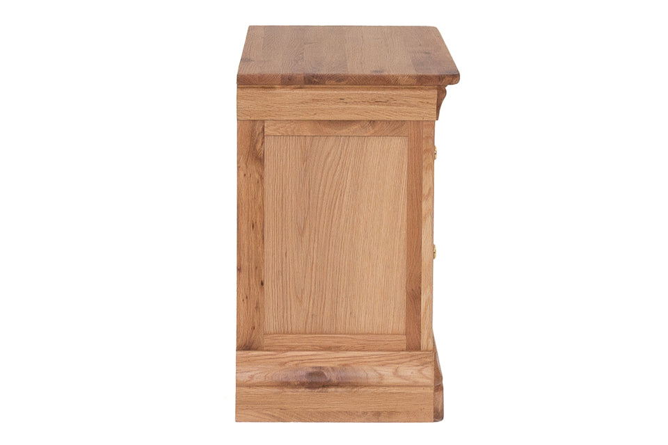 Asbury - Oak 3 Drawer Bedside Locker