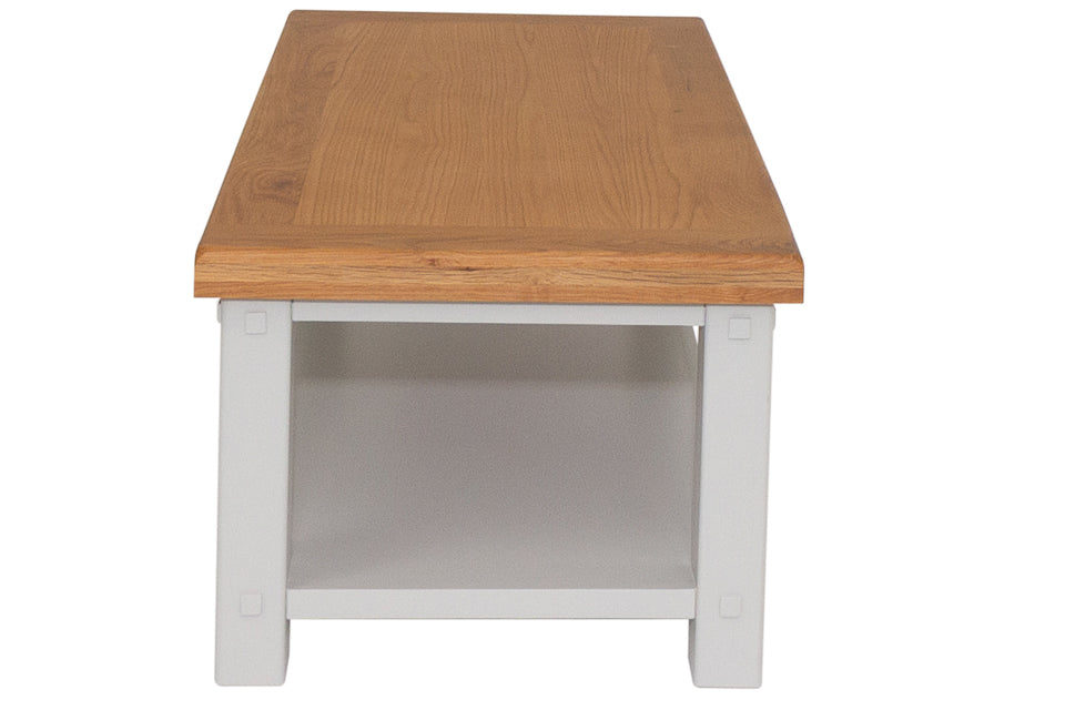 Bandon - Grey And Oak Coffee Table With Shelf