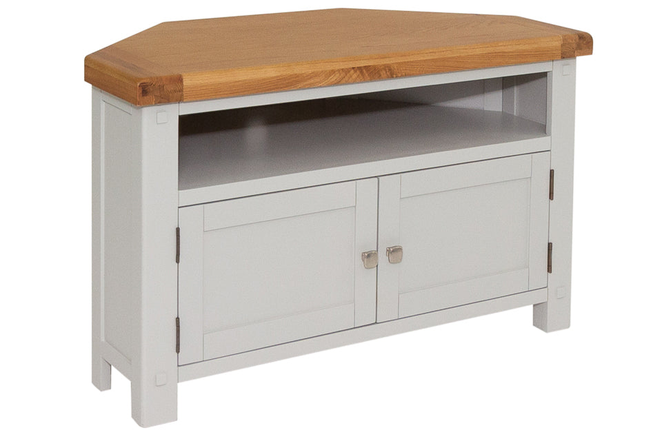 Bandon - Grey And Oak 2 Door Corner Tv Entertainment Unit