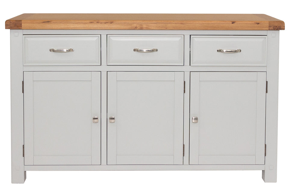 Bandon - Grey And Oak 3 Door 3 Drawer Sideboard