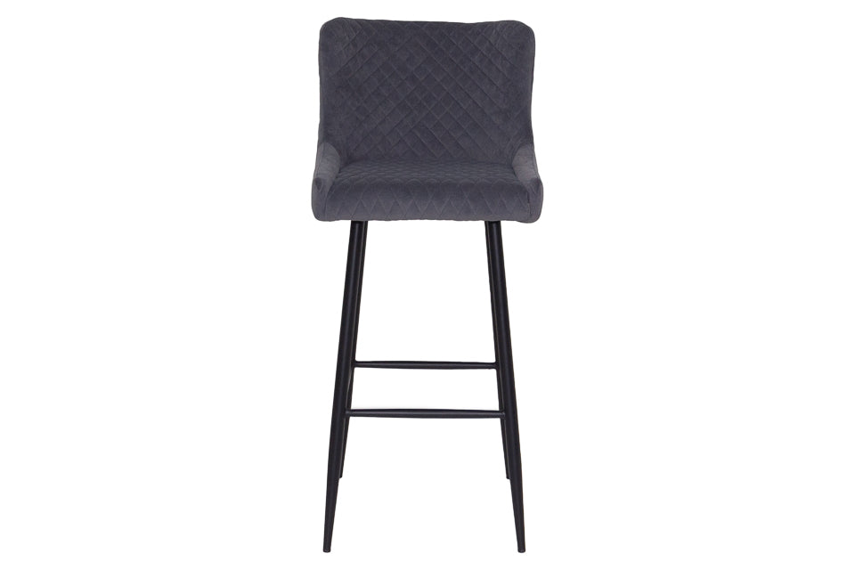 Bellini - Grey Fabric Bar Stool