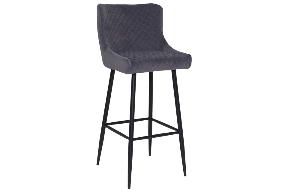 Bellini - Grey Fabric Bar Stool