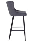 Bellini - Grey Fabric Bar Stool