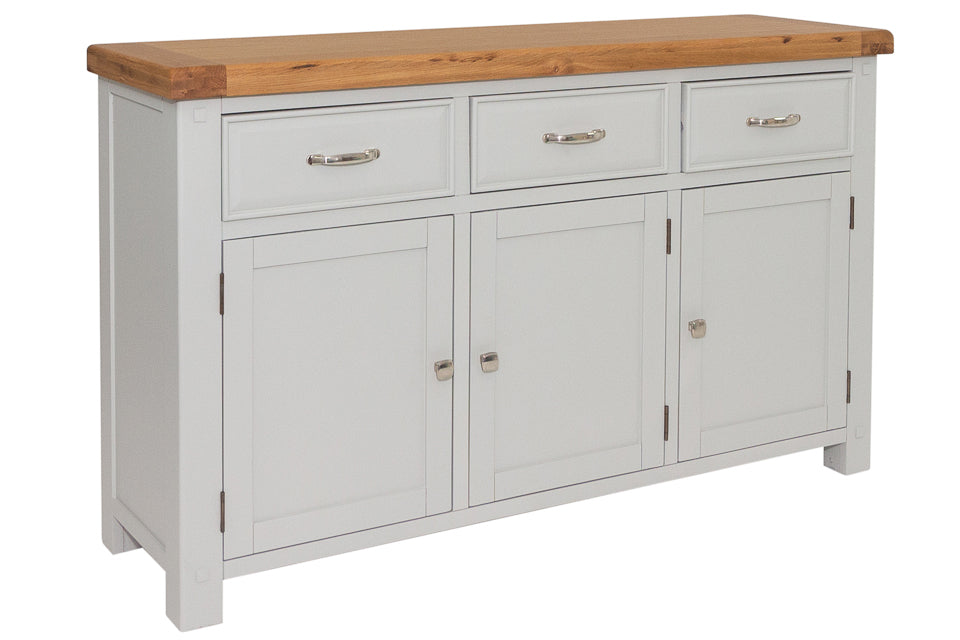 Bandon Grey And Oak 3 Door 3 Drawer Sideboard