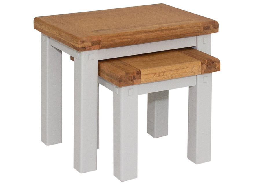 Bandon Grey & Oak Nest Of Tables set of 2