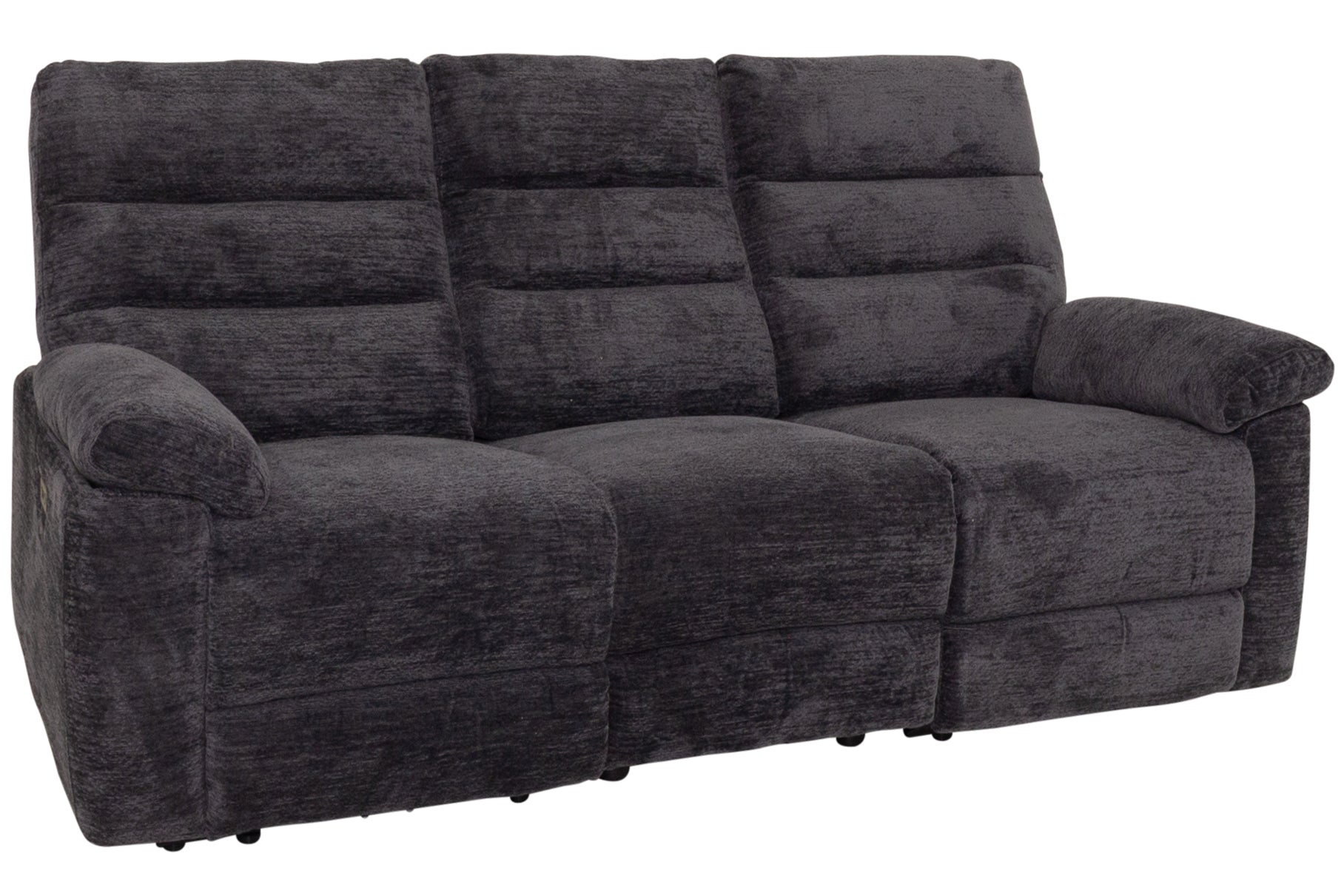 Bath 3 Seater charcoal fabric Power Recliner