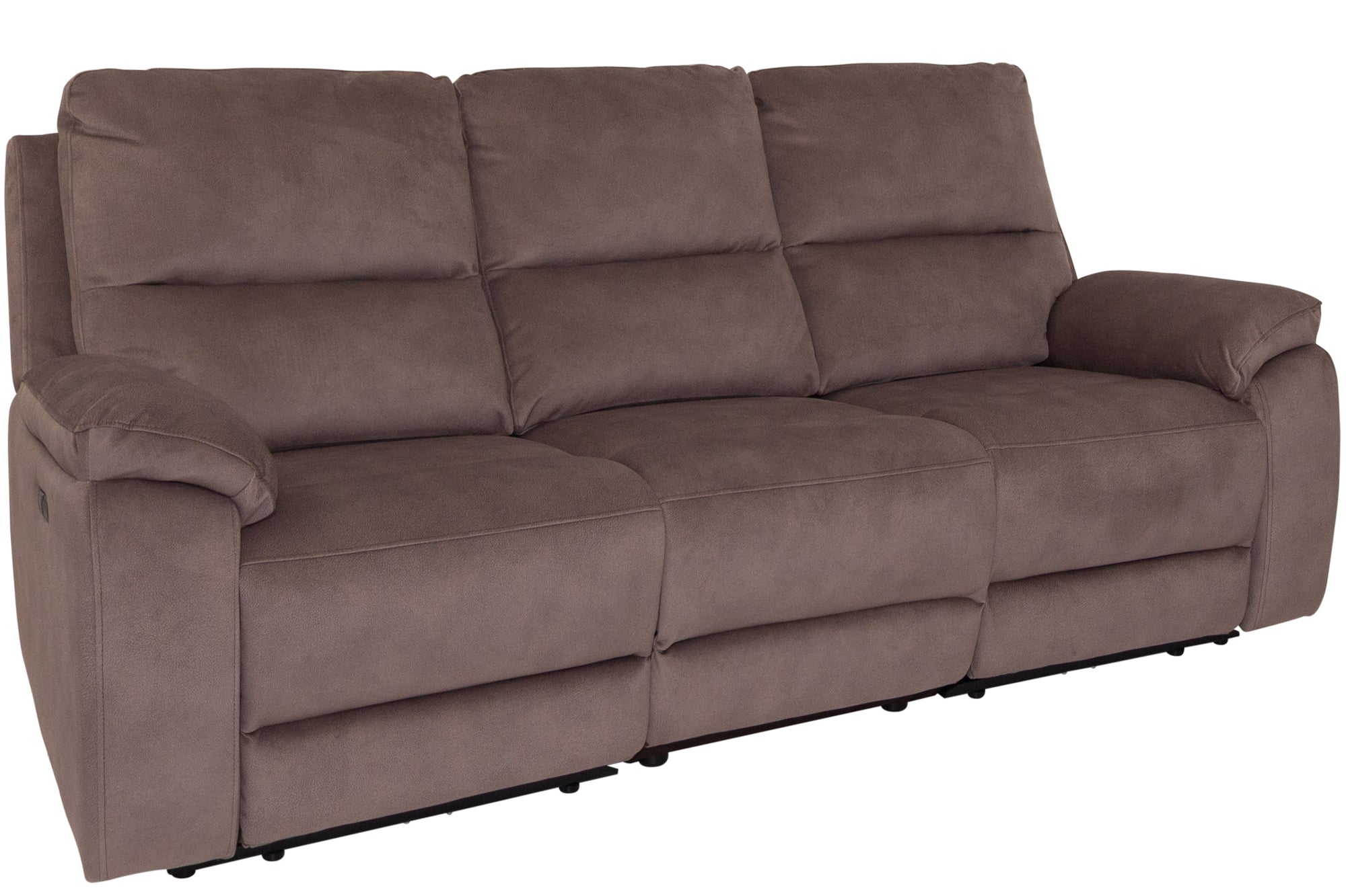 Belford Brown Fabric 3 Seater power Recliner