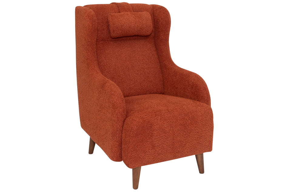 Bentley burnt Orange Fabric Armchair