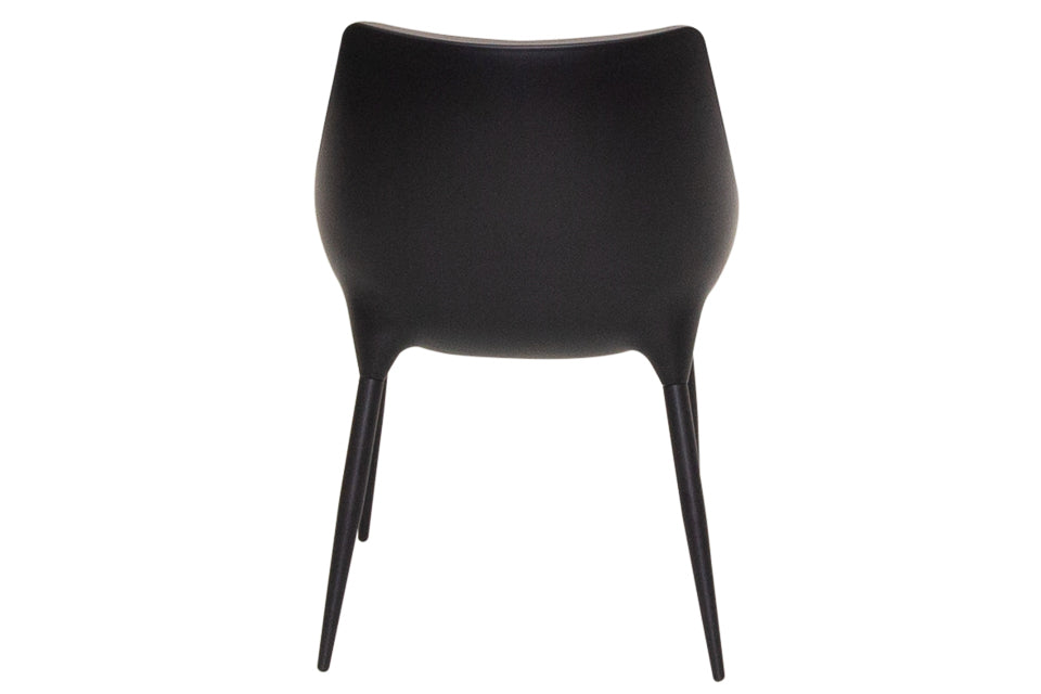 Cairo - Taupe And Black Faux Leather And Metal Dining Chair
