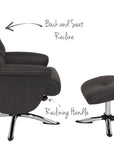 Celia - Grey Fabric Accent Armchair Herbert Grey