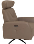 Calla Taupe Leather Power Recliner with usb