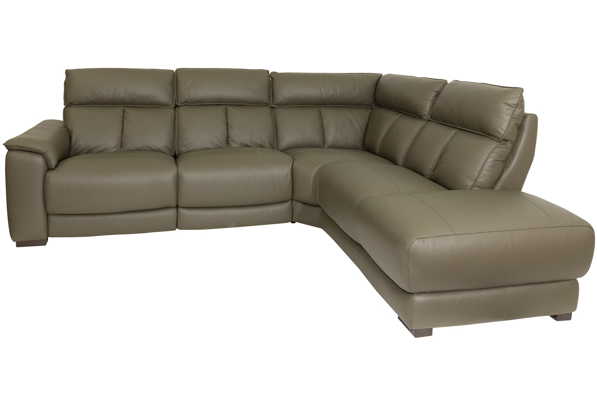 Campbell green Reclining Corner Suite with chaise