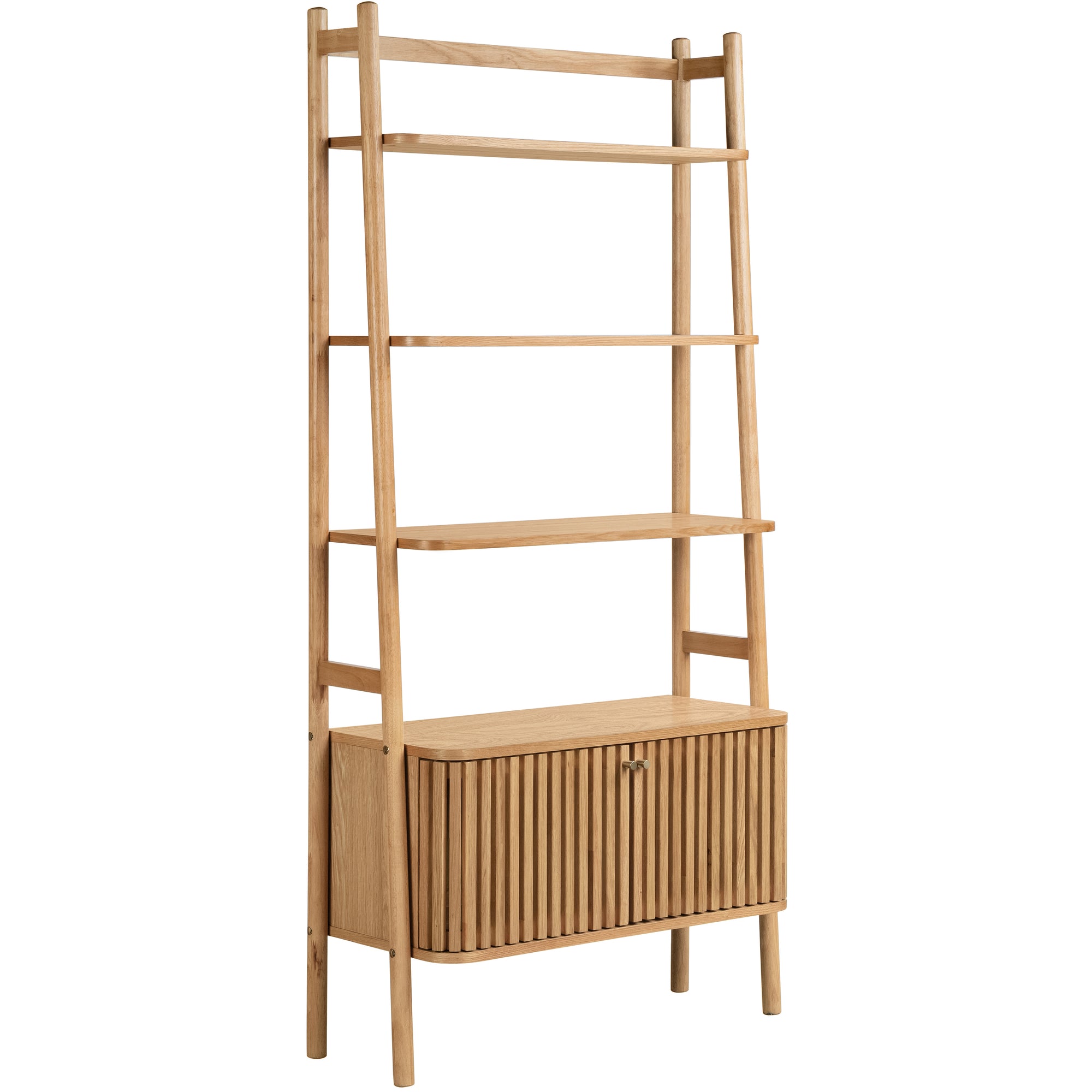 Carna Oak Bookcase with 2 doors and 3 shelves