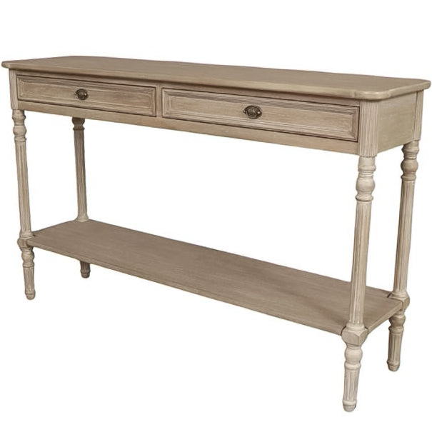 Carty 2 Drawer Console Table with lower shelf