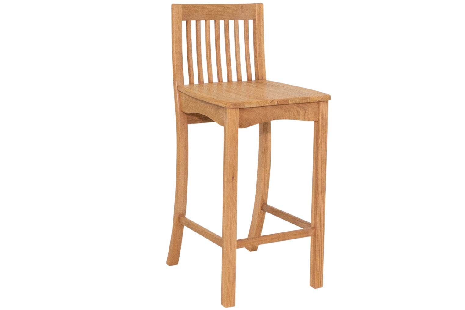 Claddagh Oak Barstool with high back