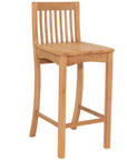 Claddagh Oak Barstool with high back