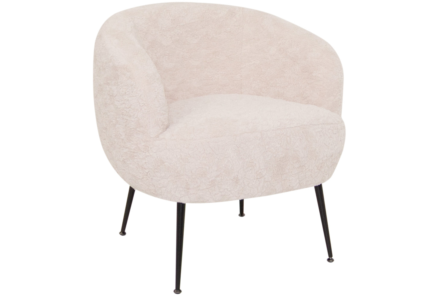 Cora textured White Fabric Armchair