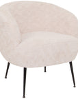 Cora textured White Fabric Armchair