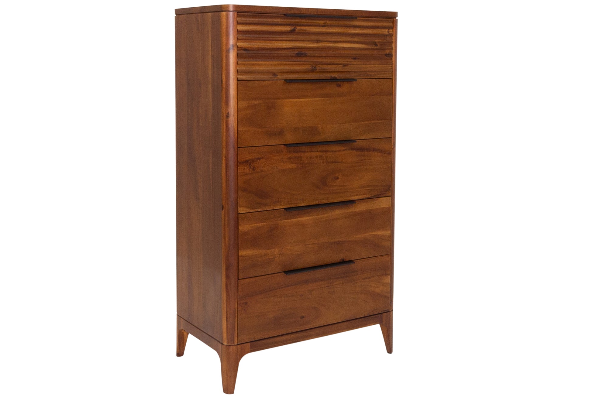 Daniella 5 Drawer Tallboy with black handles