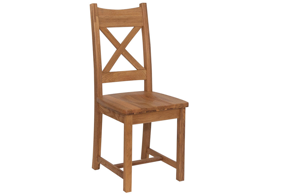 Diego Oak Dining Chair with cross back