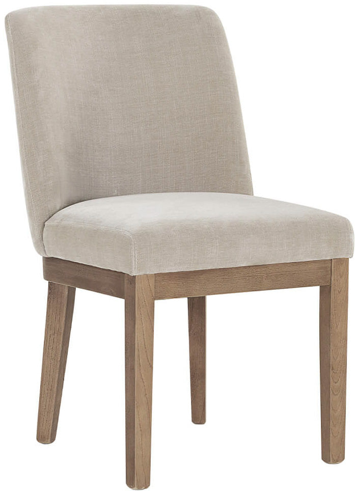 Dovedale Cream Dining Chair with wooden legs