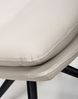 Eske - Taupe Faux Leather And Metal Dining Chair