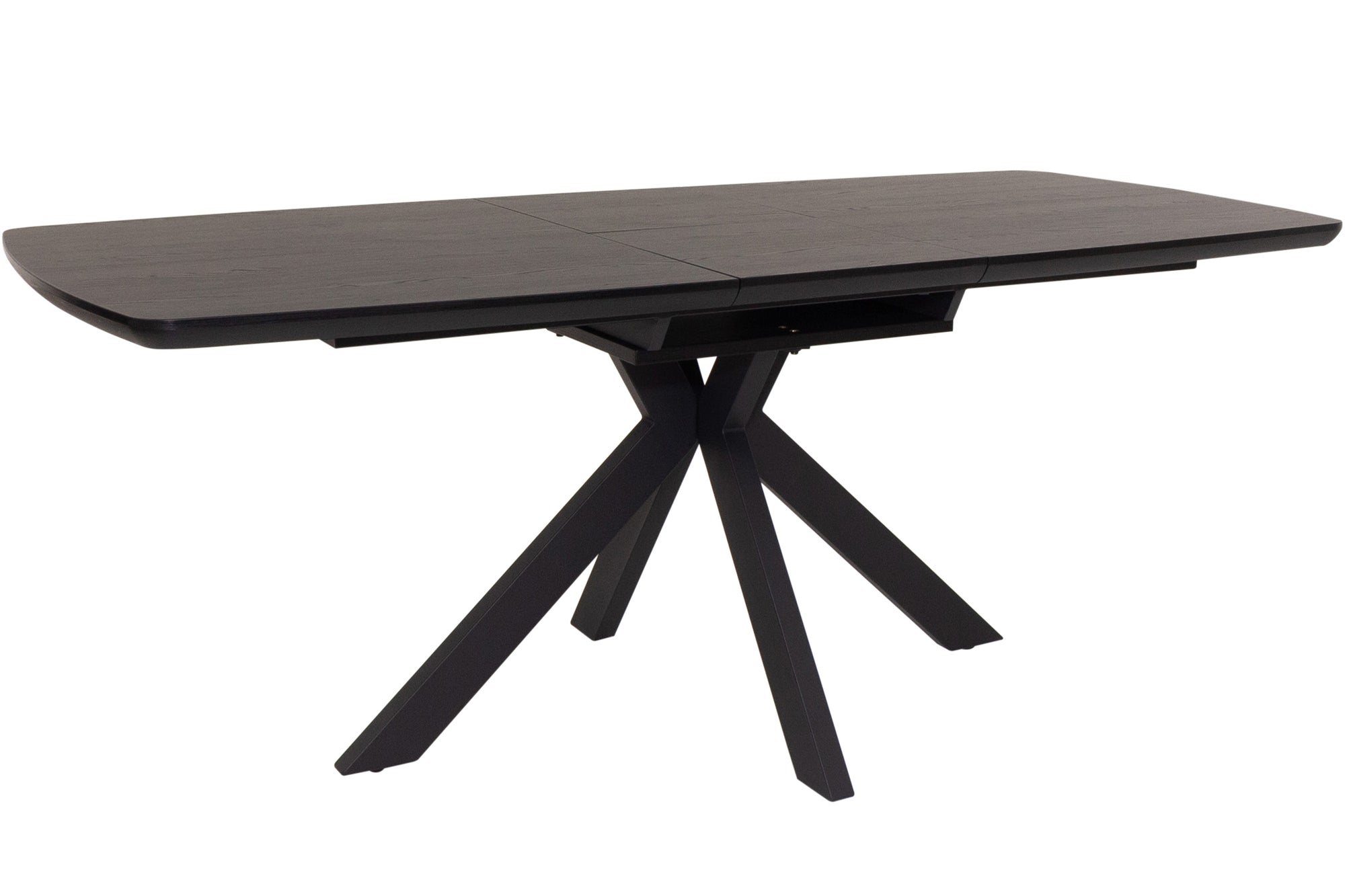 Fiji Black 1.6 to 2 metre Extension Dining Table