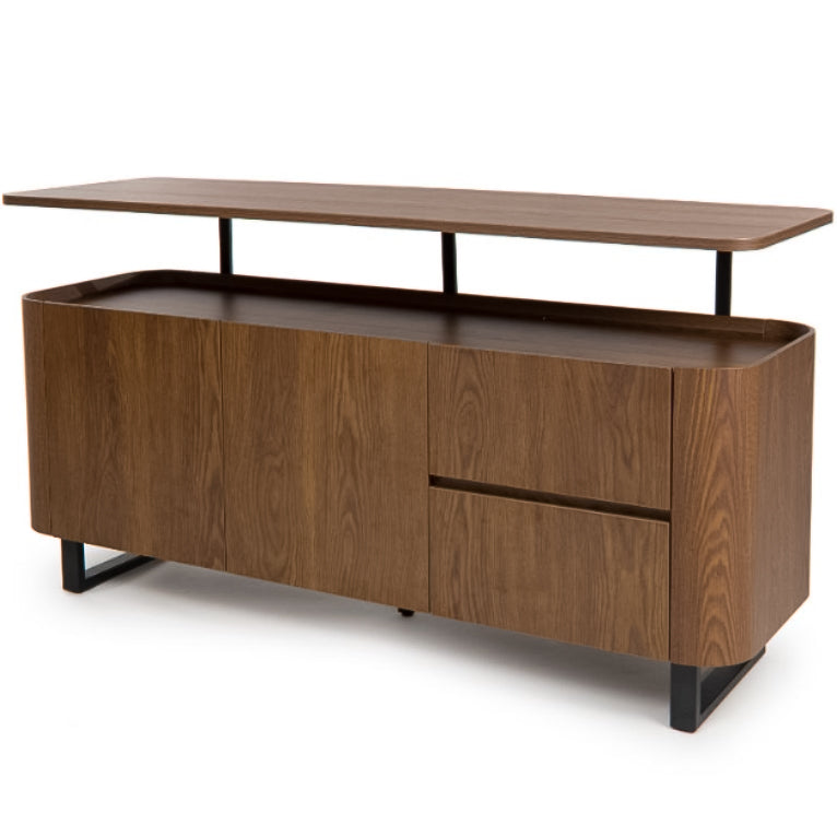 Fiji Smoked Oak Sideboard with raised shelf