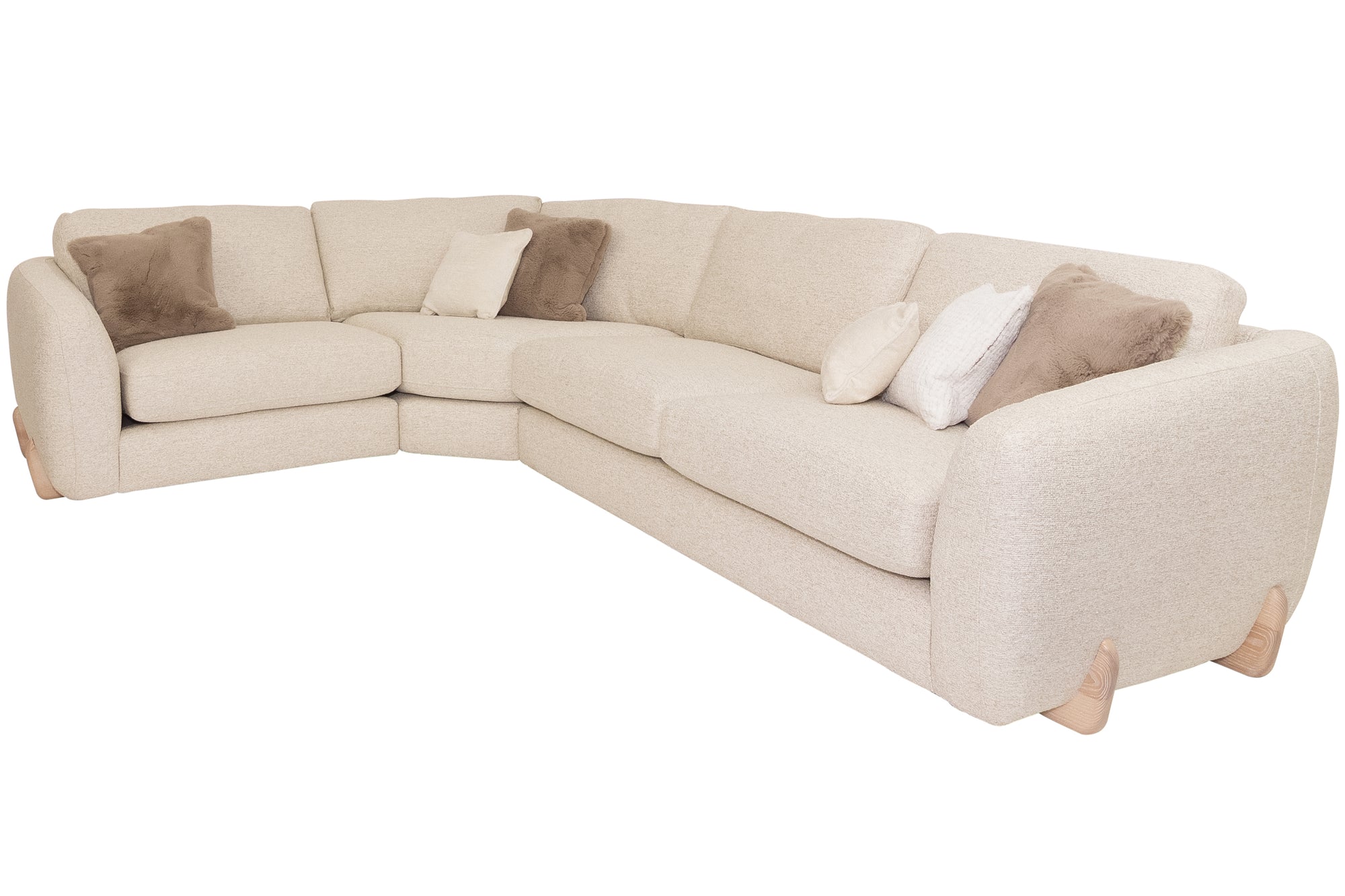 Harvard Cream Corner Suite with scatter cushions