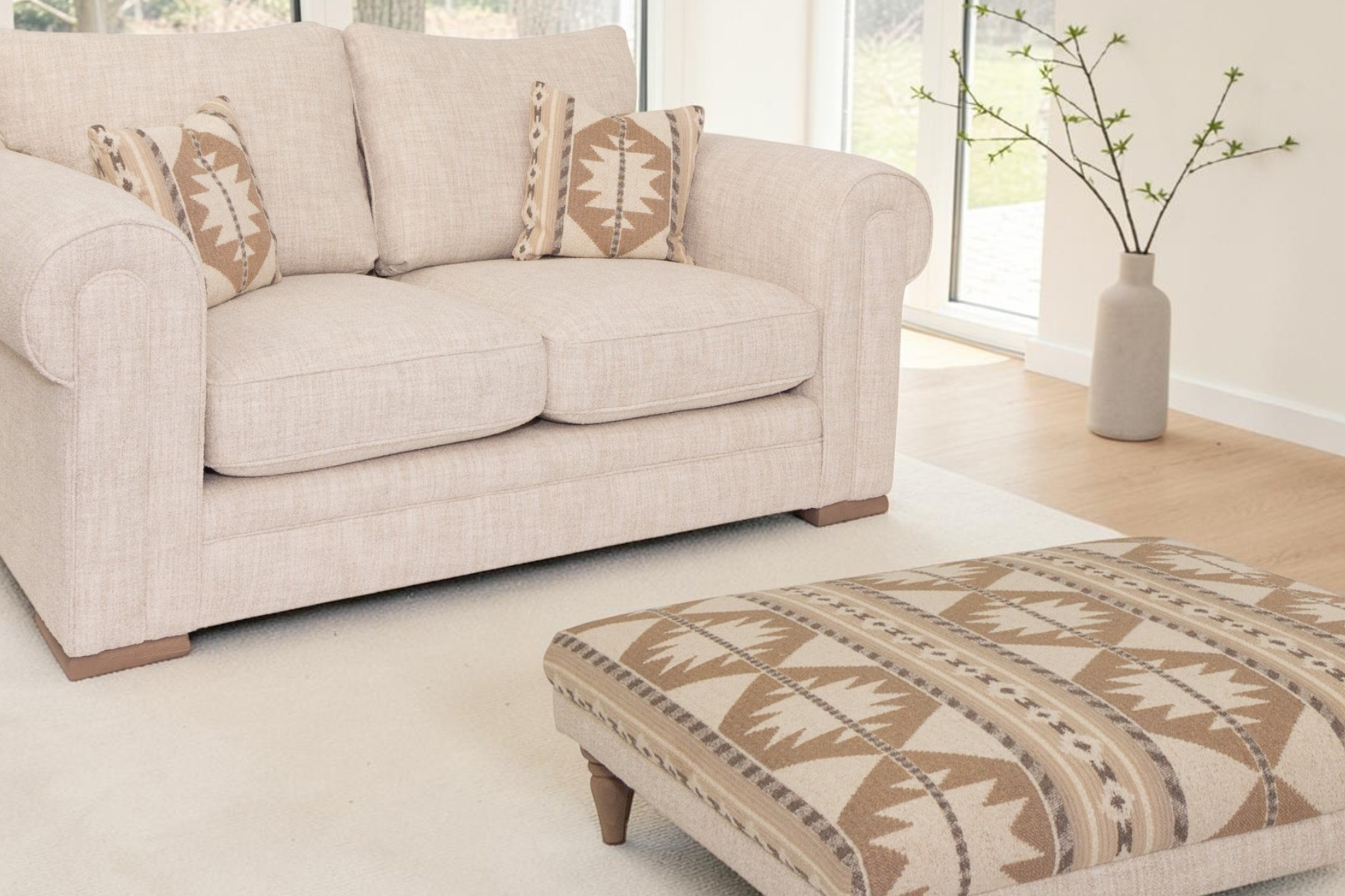 Hera - Fabric Footstool