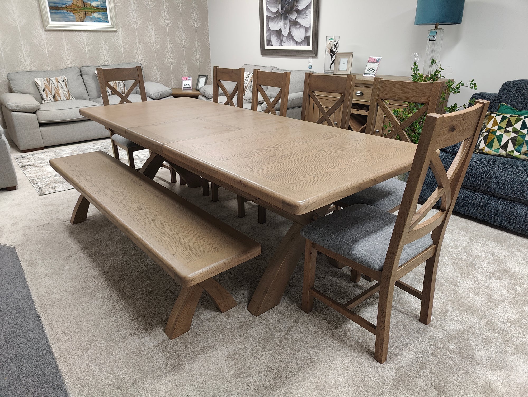 Cardiff Table, Bench and 3 x Chairs