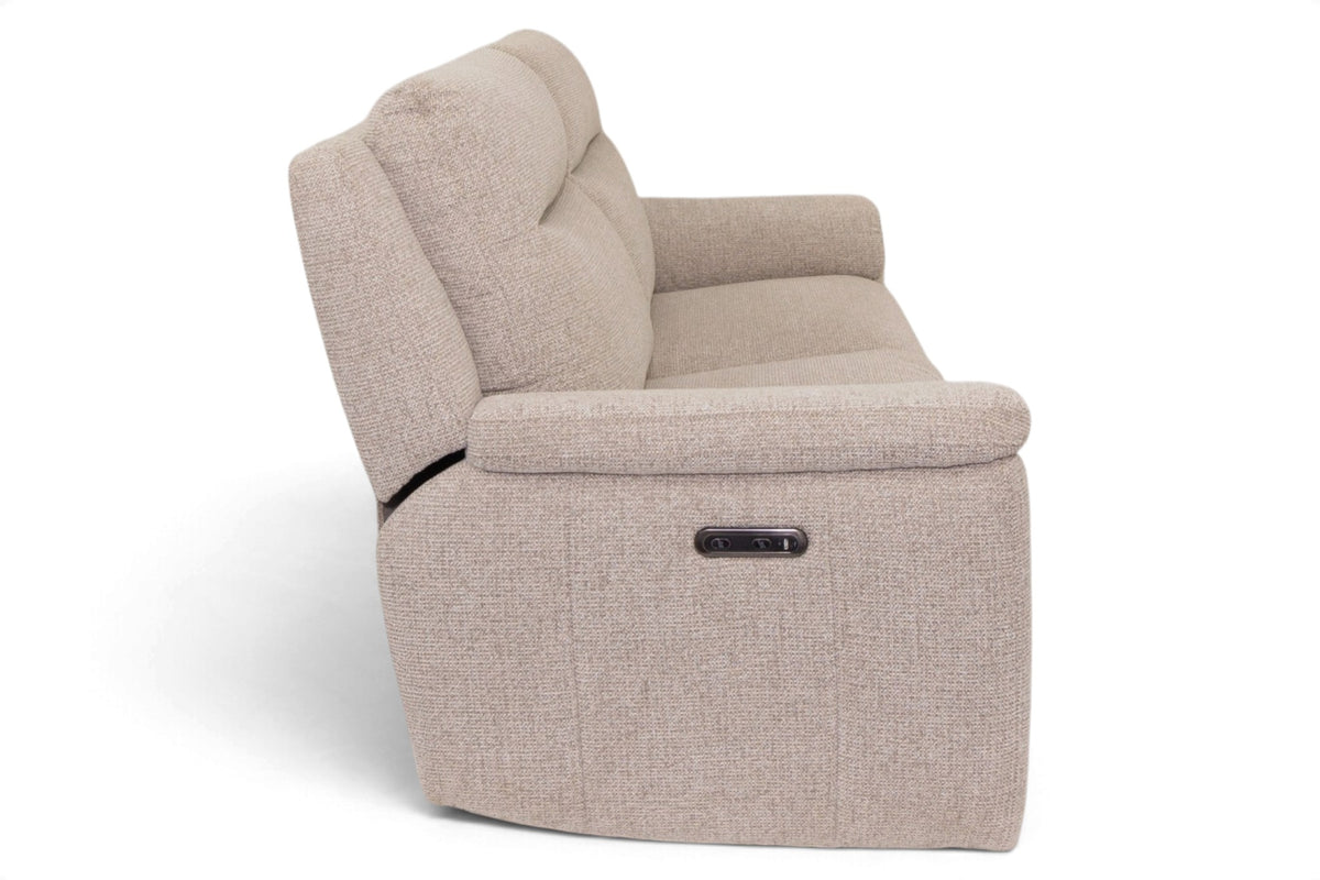 Helston - Fabric 3 Seater Power Recliner Sofa
