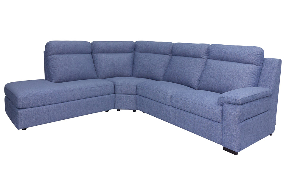 Teresina - Blue Fabric Corner Sofa
