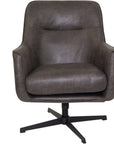Liam - Black Leather Accent Armchair