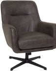 Liam - Black Leather Accent Armchair