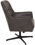 Liam - Black Leather Accent Armchair