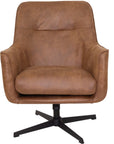 Liam - Brown Leather Accent Armchair