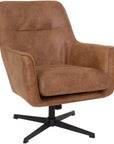 Liam - Brown Leather Accent Armchair