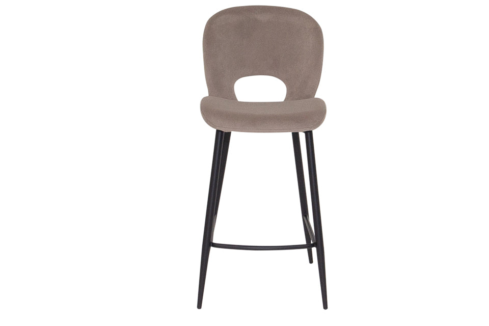 Slane - Grey Fabric And Metal Counter Bar Stool