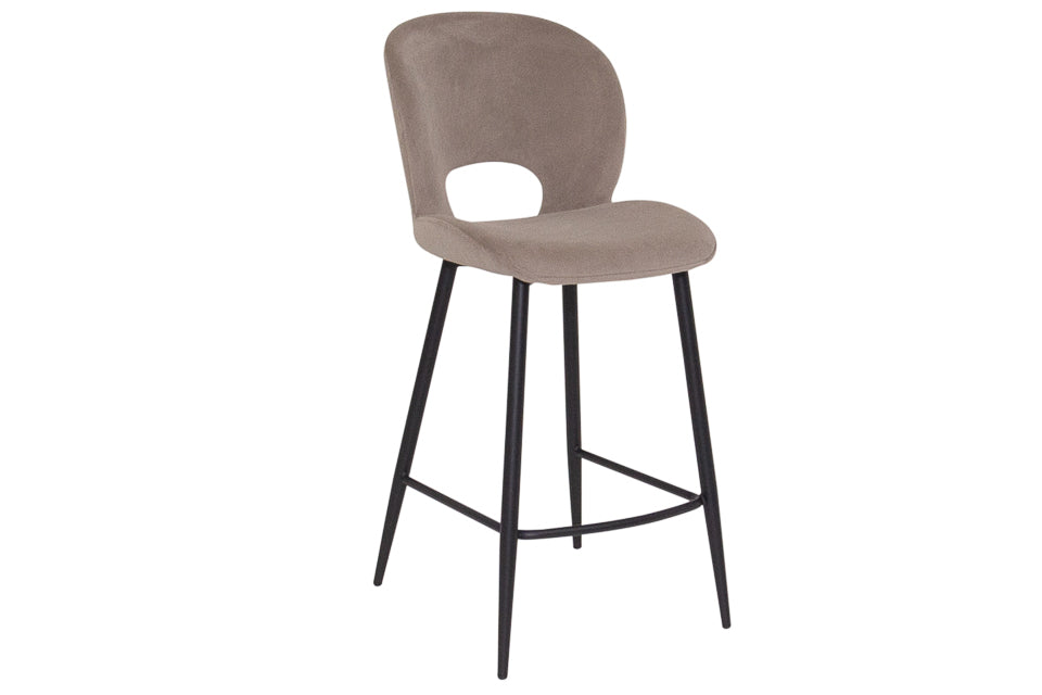 Slane - Grey Fabric And Metal Counter Bar Stool