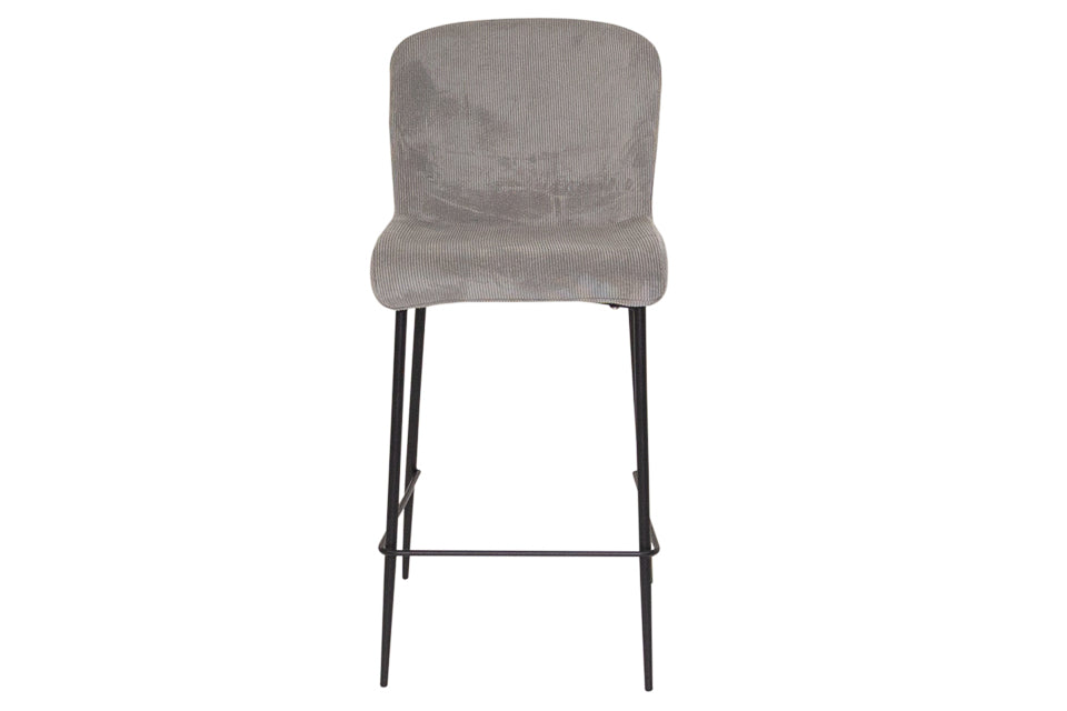 Newport - Grey Fabric And Metal Counter Bar Stool