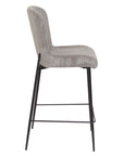 Newport - Grey Fabric And Metal Counter Bar Stool