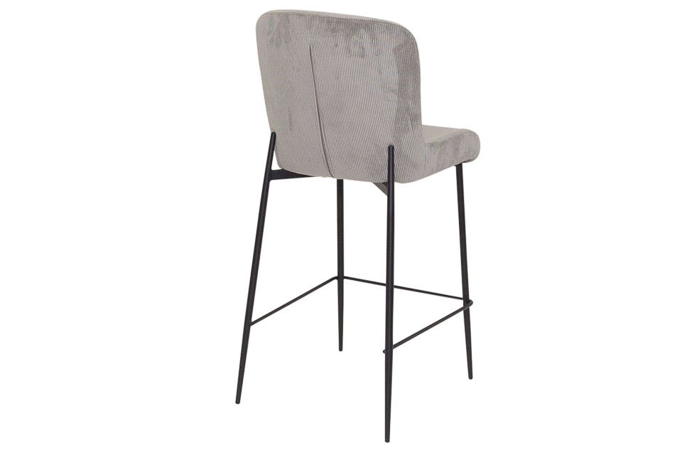 Newport - Grey Fabric And Metal Counter Bar Stool