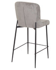 Newport - Grey Fabric And Metal Counter Bar Stool