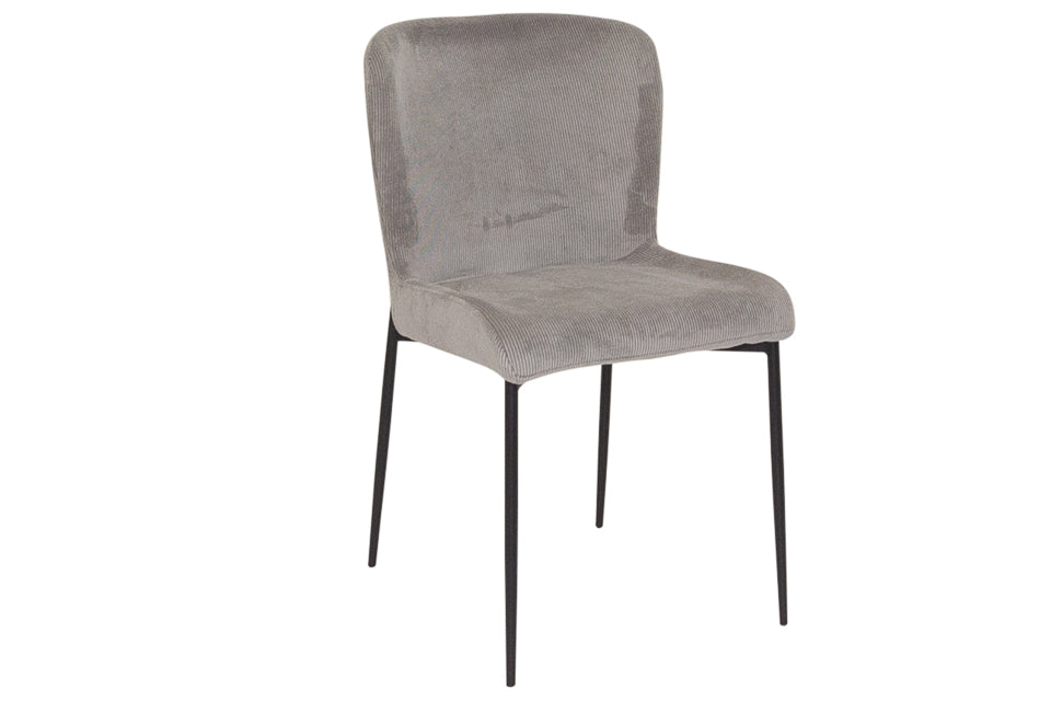 Newport - Grey Fabric And Metal Dining Chair