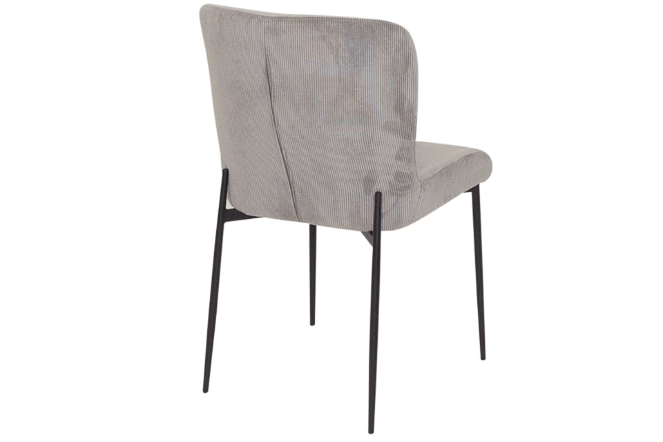 Newport - Grey Fabric And Metal Dining Chair