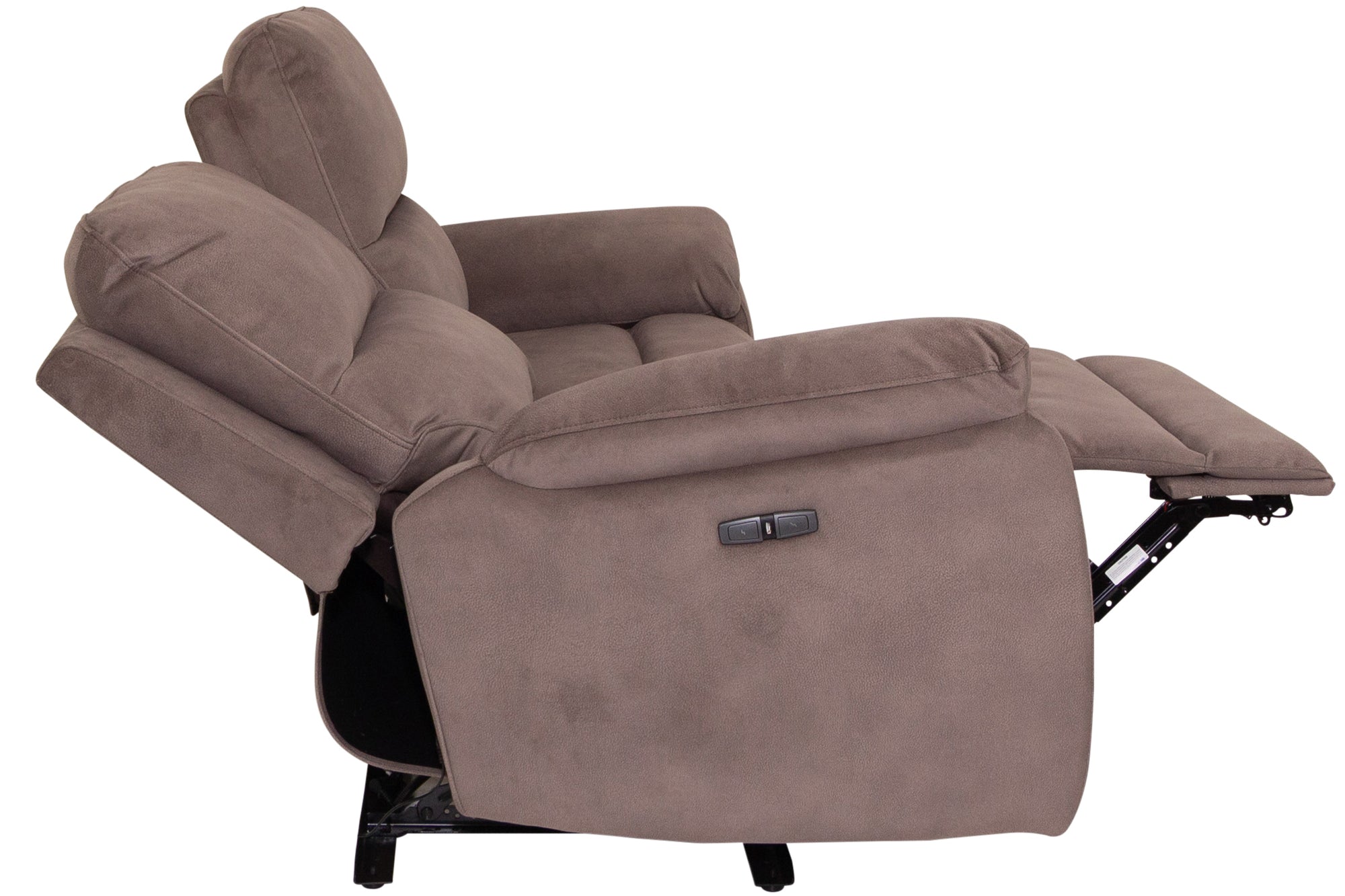 Belford - Brown Fabric 2 Seater Power Recliner Sofa