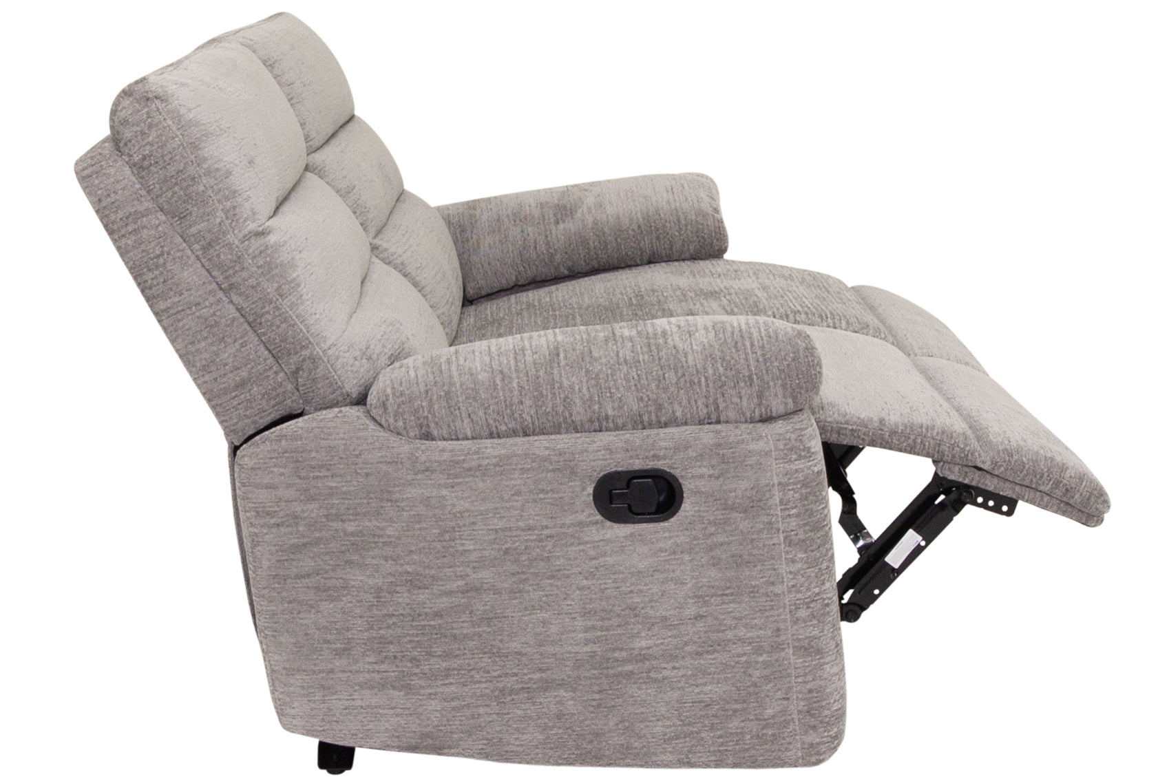 Kent - Grey Fabric 2 Seater Recliner Sofa