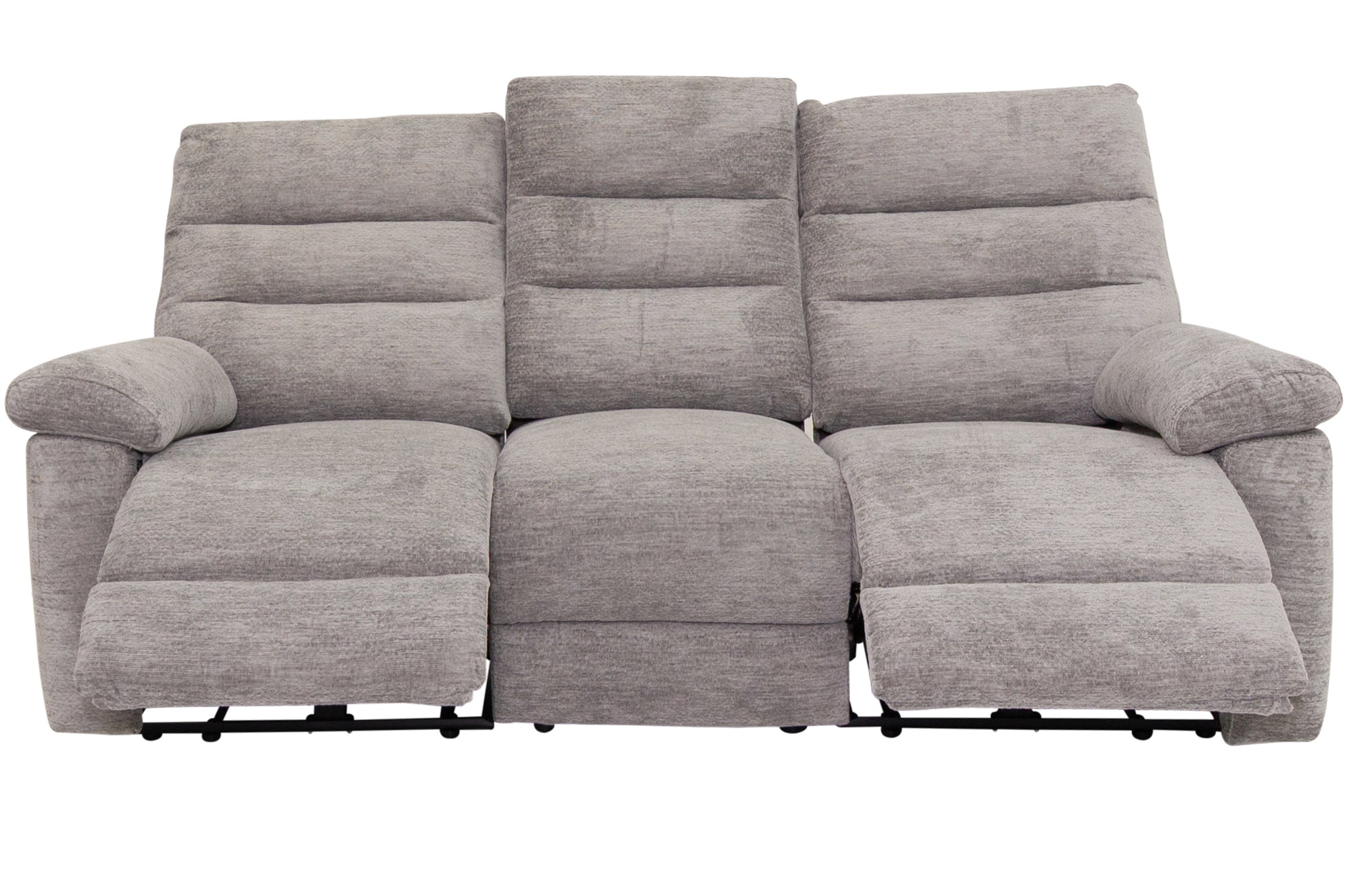 Kent - Grey Fabric 3 Seater Power Recliner Sofa