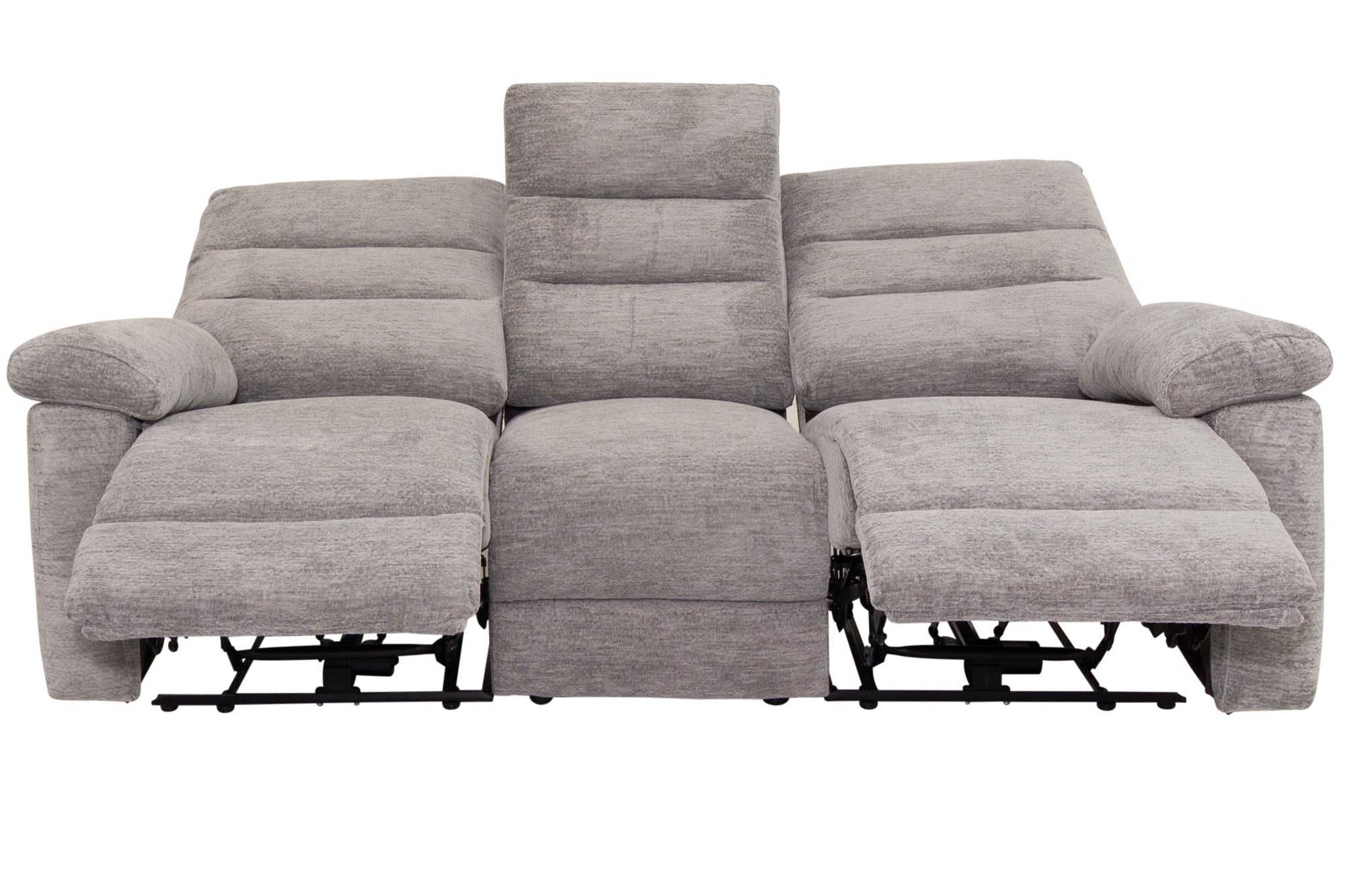 Kent - Grey Fabric 3 Seater Power Recliner Sofa
